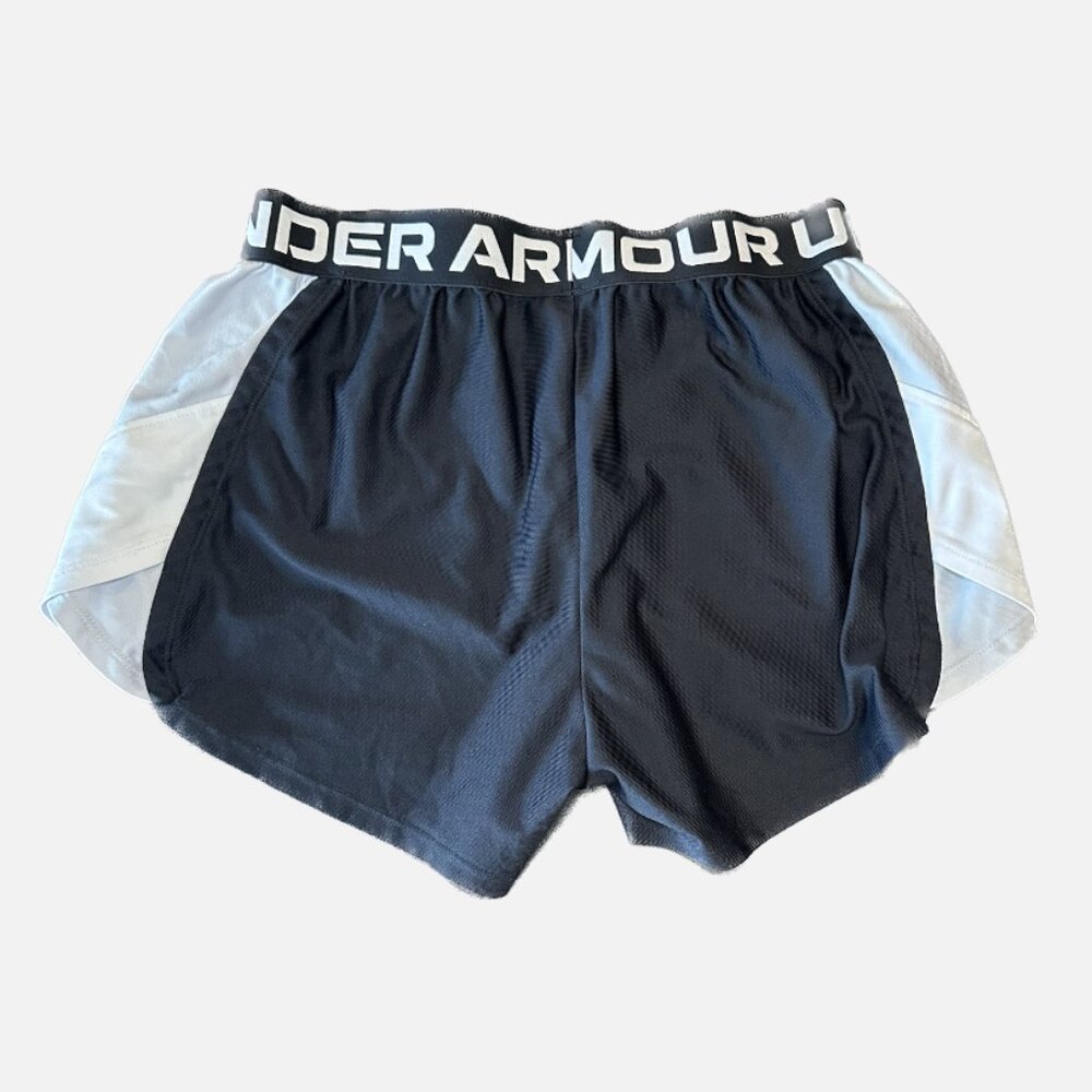 Under Armour Women’s Athletic Loose Play Up Side Strip Shorts Black Size S - Picture 2 of 6